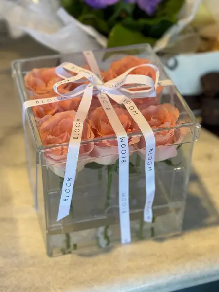 CAIXA ACRILICA  9 ROSAS