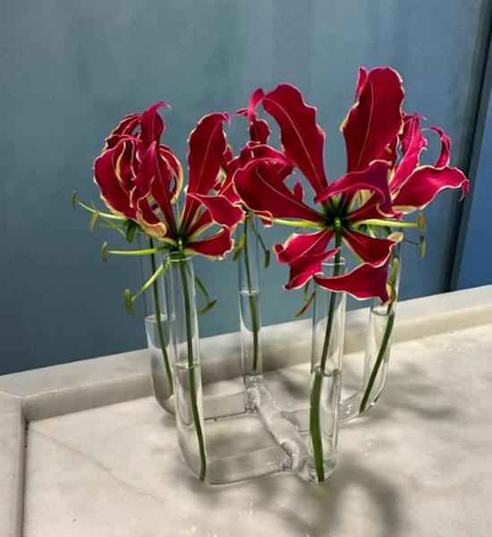 ARRANJO FLORAL EM VASO COM 5 PONTAS